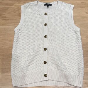 rag & bone Cream Sleeveless Cardigan